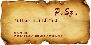 Pilter Szilárd névjegykártya